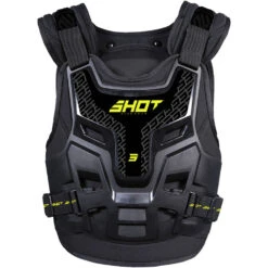 Shot Race Gear 2024 Fighter 2.0 Black/Neon Yellow Chest Protector