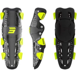 Shot Race Gear 2024 Airflow Black/Neon Yellow Knee Guards