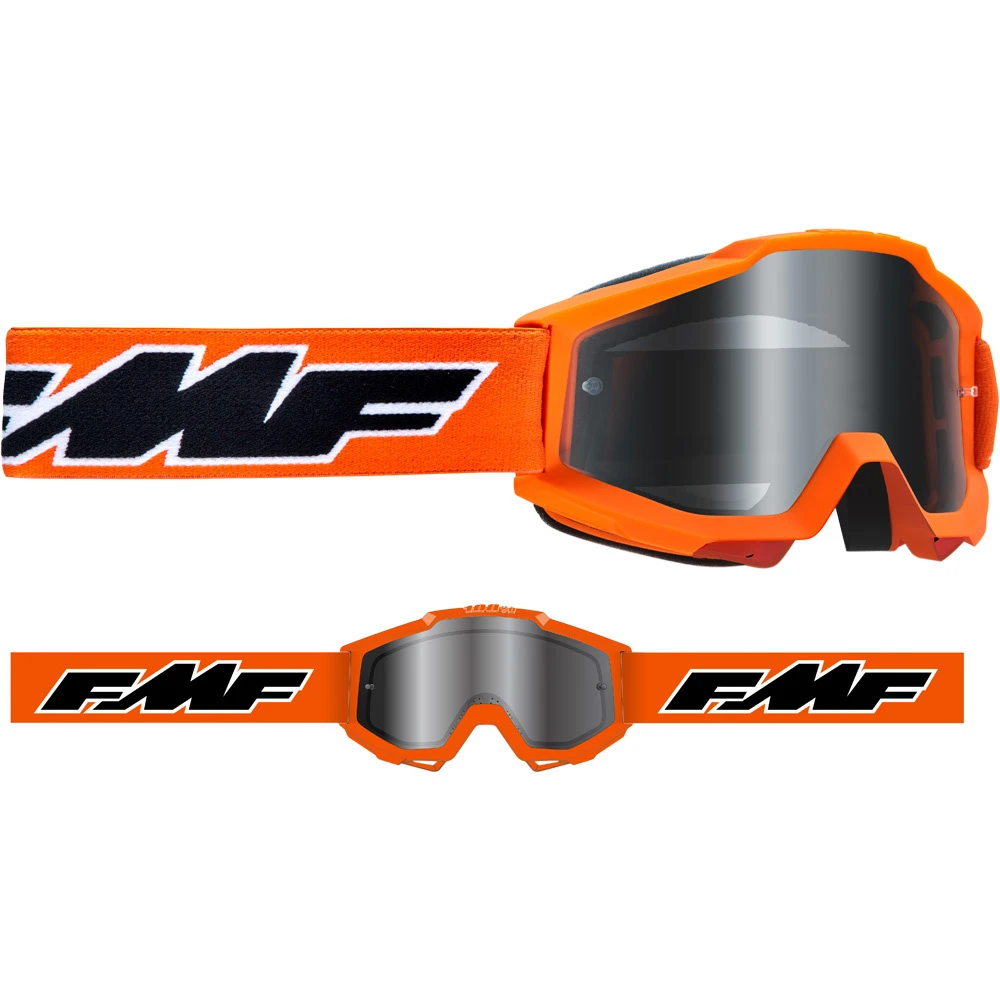 FMF Powerbomb Rocket Orange/Silver Mirror Kids Goggles 4 FMF Powerbomb Rocket Orange/Silver Mirror Kids Goggles - Image 2