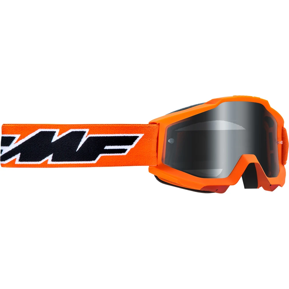 FMF Powerbomb Rocket Orange/Silver Mirror Kids Goggles 3 FMF Powerbomb Rocket Orange/Silver Mirror Kids Goggles