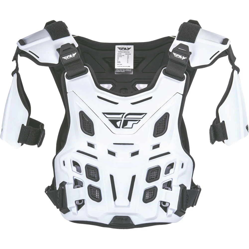 Fly Racing Revel White CE Off Road Roost Guard 3 Fly Racing Revel White CE Off Road Roost Guard