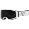 Fly Racing Zone White Dark Smoke Kids Goggles