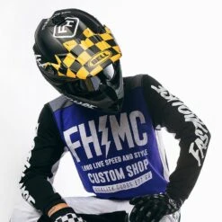 Bell Moto-9 Fasthouse Checkers Black/Yellow Visor Kit -Motocross Equipment 7112551 1