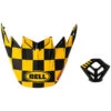Bell Moto-9 Fasthouse Checkers Black/Yellow Visor Kit -Motocross Equipment 7112551