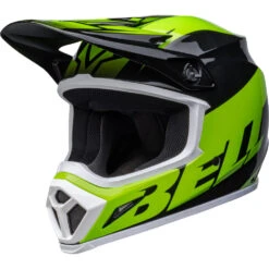 Bell 2024 MX-9 MIPS Disrupt Black/Green Helmet -Motocross Equipment BE7136235 c 2