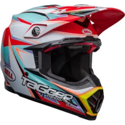Bell 2024 Moto-9S Flex Tagger Edge White/Aqua Helmet -Motocross Equipment BE7148462 c 4