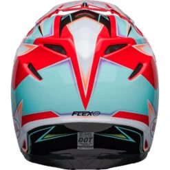 Bell 2024 Moto-9S Flex Tagger Edge White/Aqua Helmet -Motocross Equipment BE7148462 c 6