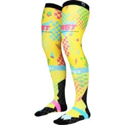 Fist Aerobix Fluro Yellow Knee Brace Socks