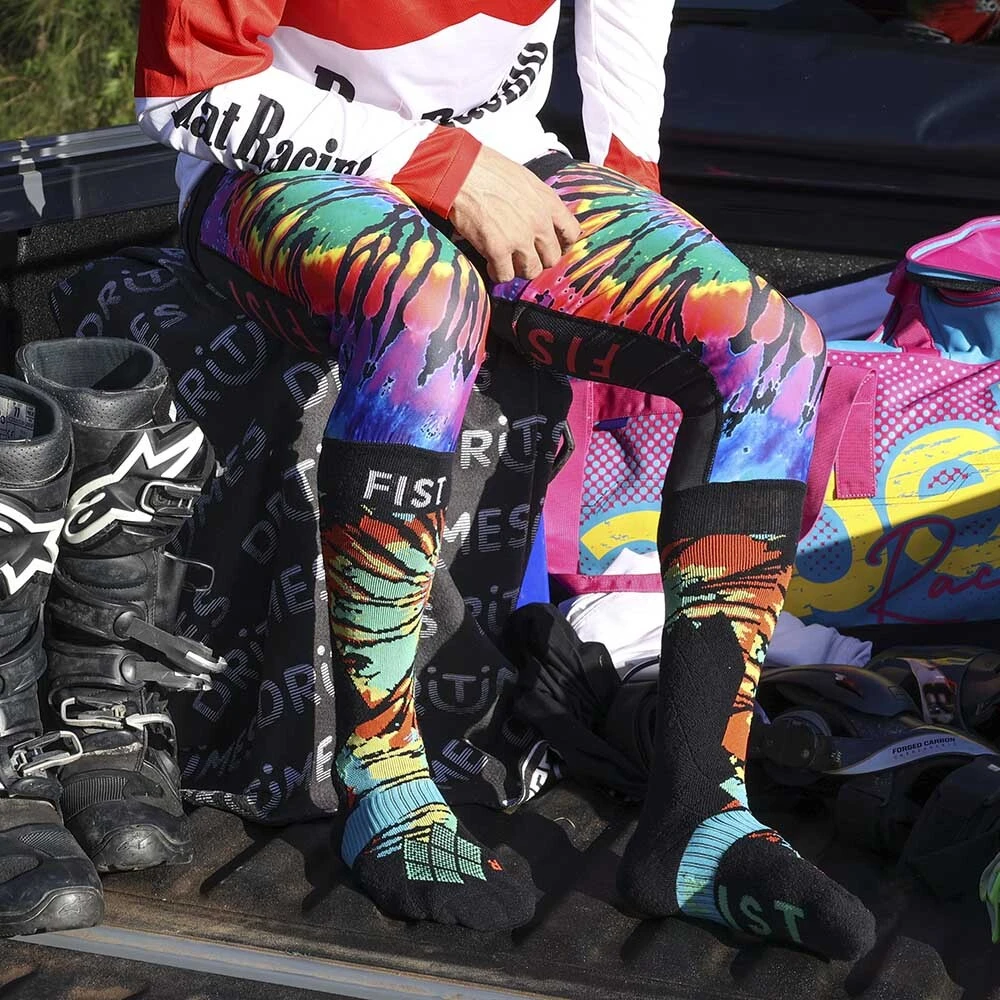 Fist Dye Tie 2 Knee Brace Socks 5 Fist Dye Tie 2 Knee Brace Socks - Image 3