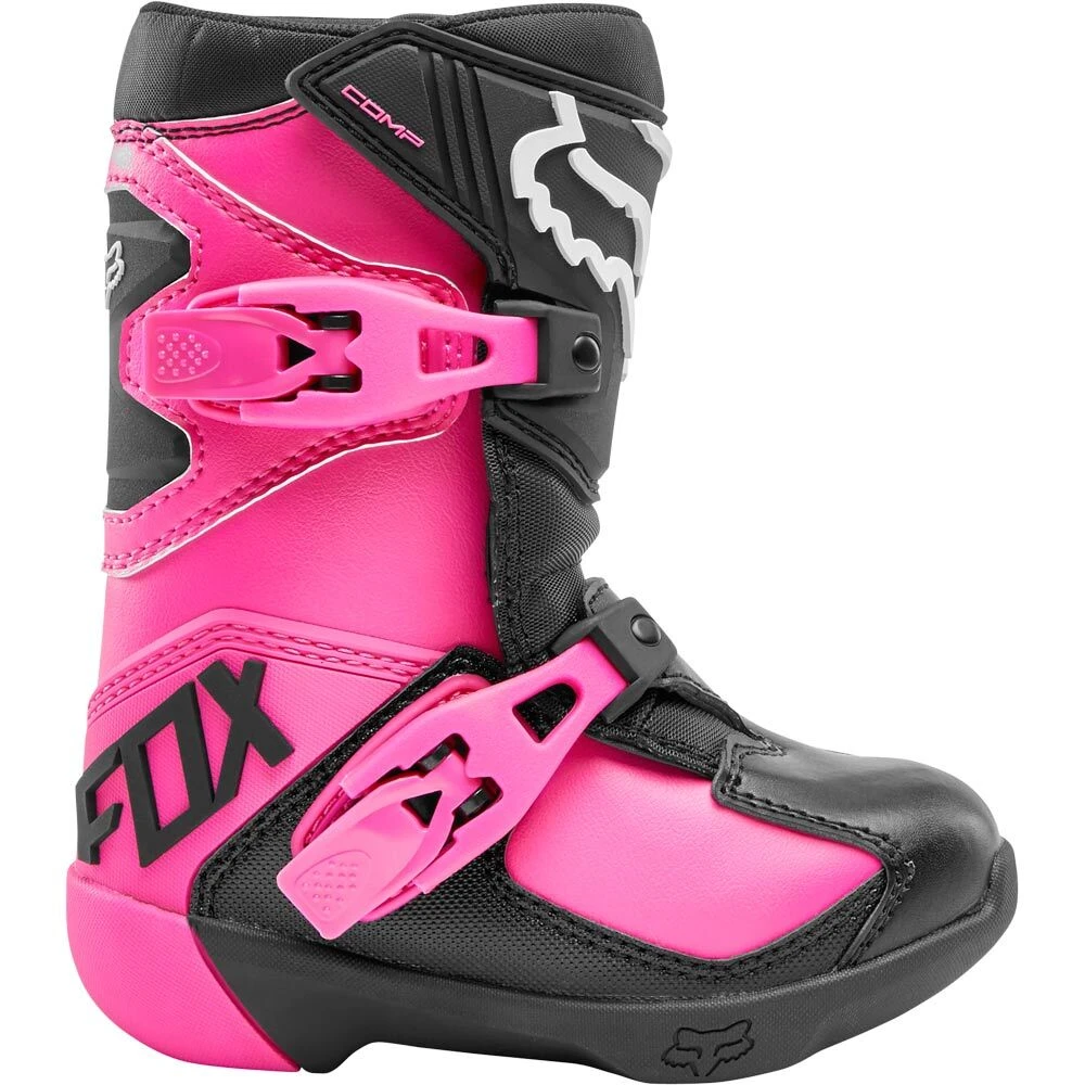Fox 2023 Comp Black/Pink Peewee Toddler Boots 4 Fox 2023 Comp Black/Pink Peewee Toddler Boots - Image 2