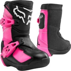 Fox 2023 Comp Black/Pink Peewee Toddler Boots