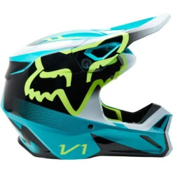 Fox 2023 V1 Leed Teal Helmet -Motocross Equipment FO29657176 c 3