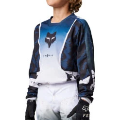 Fox 2023 180 Nuklr Deep Cobalt Kids Jersey -Motocross Equipment FO29715387 c 1