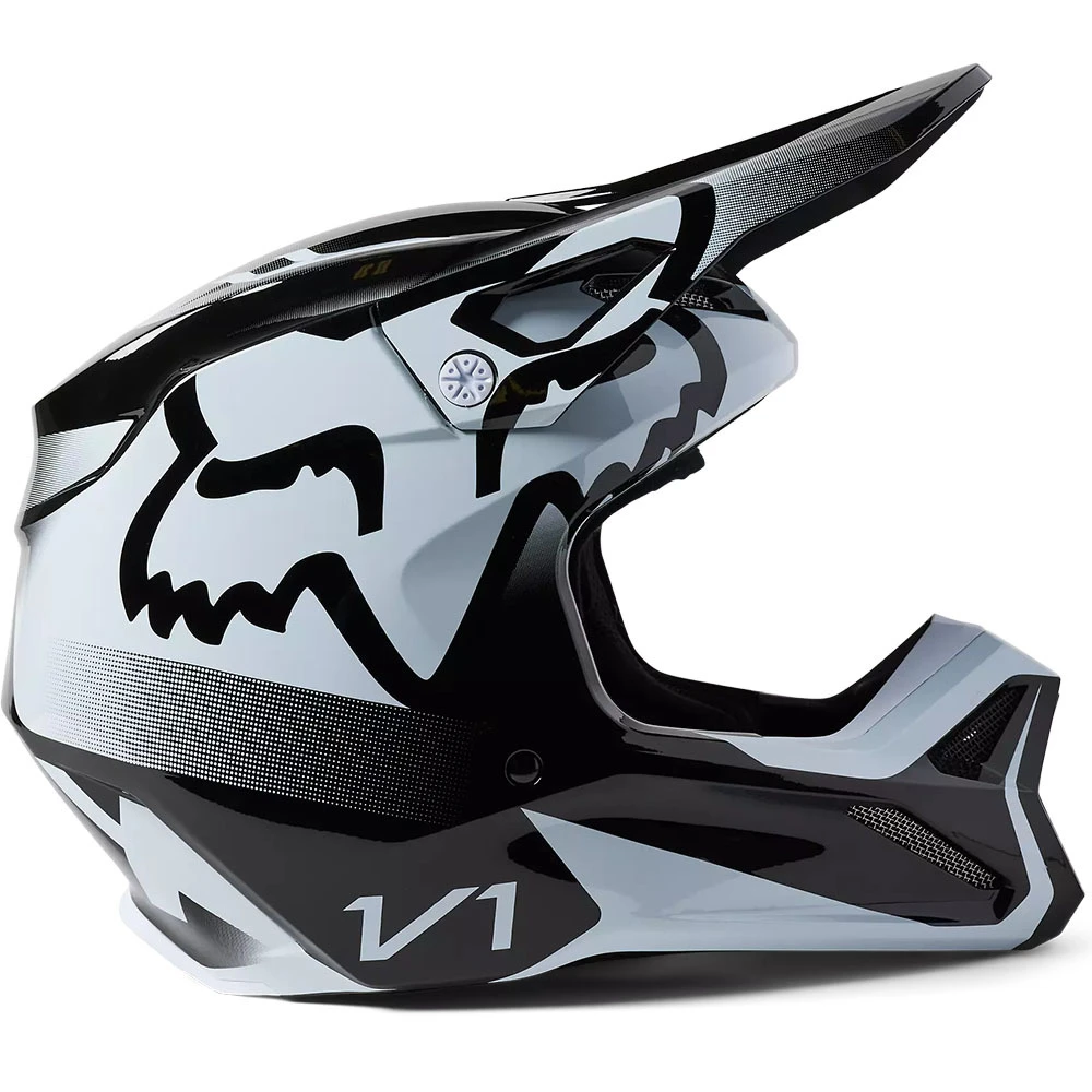 Fox 2023 V1 Leed Black/White Kids Helmet 4 Fox 2023 V1 Leed Black/White Kids Helmet - Image 2