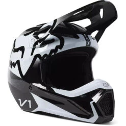 Fox 2023 V1 Leed Black/White Kids Helmet