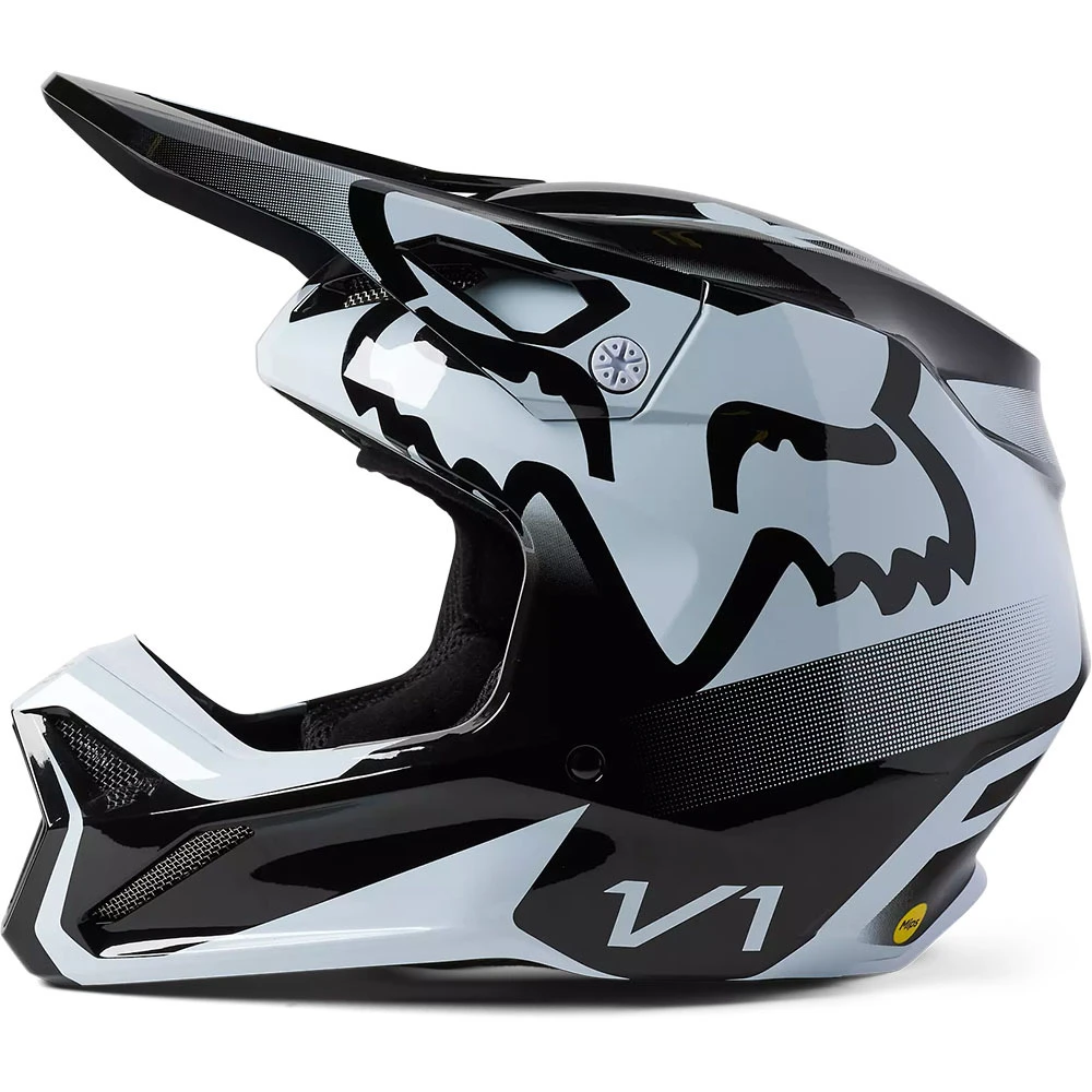 Fox 2023 V1 Leed Black/White Kids Helmet 6 Fox 2023 V1 Leed Black/White Kids Helmet - Image 4