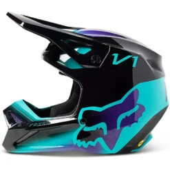 Fox 2023 V1 Toxsyk Black Kids Helmet -Motocross Equipment FO29731001 c 1