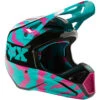 Fox 2023 V1 Nuklr Teal Kids Helmet -Motocross Equipment FO29735176 c