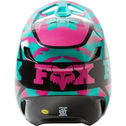 Fox 2023 V1 Nuklr Teal Kids Helmet -Motocross Equipment FO29735176 c 4