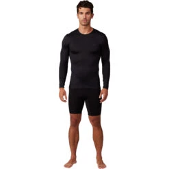 Fox 2024 Tecbase Black LS Compression Shirt 9 Fox 2024 Tecbase Black LS Compression Shirt -Motocross Equipment FO30302001 c 2