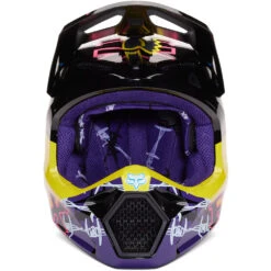Fox 2023 LE V1 Barbed Wire Black/Blue Helmet -Motocross Equipment FO30435013 c 2