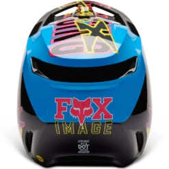 Fox 2023 LE V1 Barbed Wire Black/Blue Helmet -Motocross Equipment FO30435013 c 4