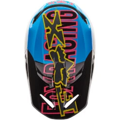 Fox 2023 LE V1 Barbed Wire Black/Blue Helmet -Motocross Equipment FO30435013 c 5
