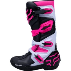 Fox 2024 Comp Black/Pink Womens Boots -Motocross Equipment FO304692855 c 3