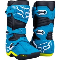Fox 2024 Comp Blue/Yellow Kids Boots