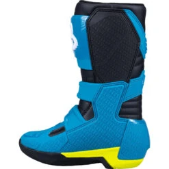 Fox 2024 Comp Blue/Yellow Kids Boots -Motocross Equipment FO304710261 c 3