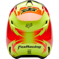 Fox 2023 V1 Statk Red/Yellow Kids Helmet -Motocross Equipment FO30484080 c 4