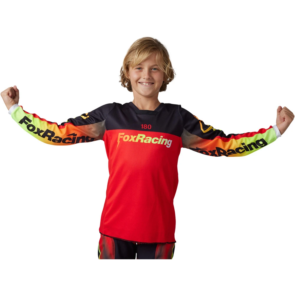 Fox 2023 180 Statk FLO Red Kids Jersey 7 Fox 2023 180 Statk FLO Red Kids Jersey - Image 5