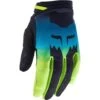 Fox 2024 180 Flora Black/Yellow Womens Gloves -Motocross Equipment FO31378019 c