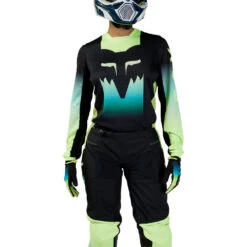 Fox 2024 180 Flora Black/Yellow Womens Jersey -Motocross Equipment FO31380019 c 1