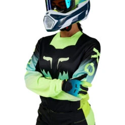 Fox 2024 180 Flora Black/Yellow Womens Jersey -Motocross Equipment FO31380019 c 3
