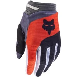 Fox 2024 180 Ballast Black/Grey/Orange Kids Gloves
