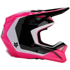 Fox 2024 V1 Nitro Black/Pink Kids Helmet -Motocross Equipment FO31400285 c 2