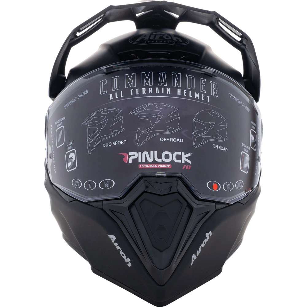 Airoh Commander Solid Matte Black Adventure Helmet 4 Airoh Commander Solid Matte Black Adventure Helmet - Image 2