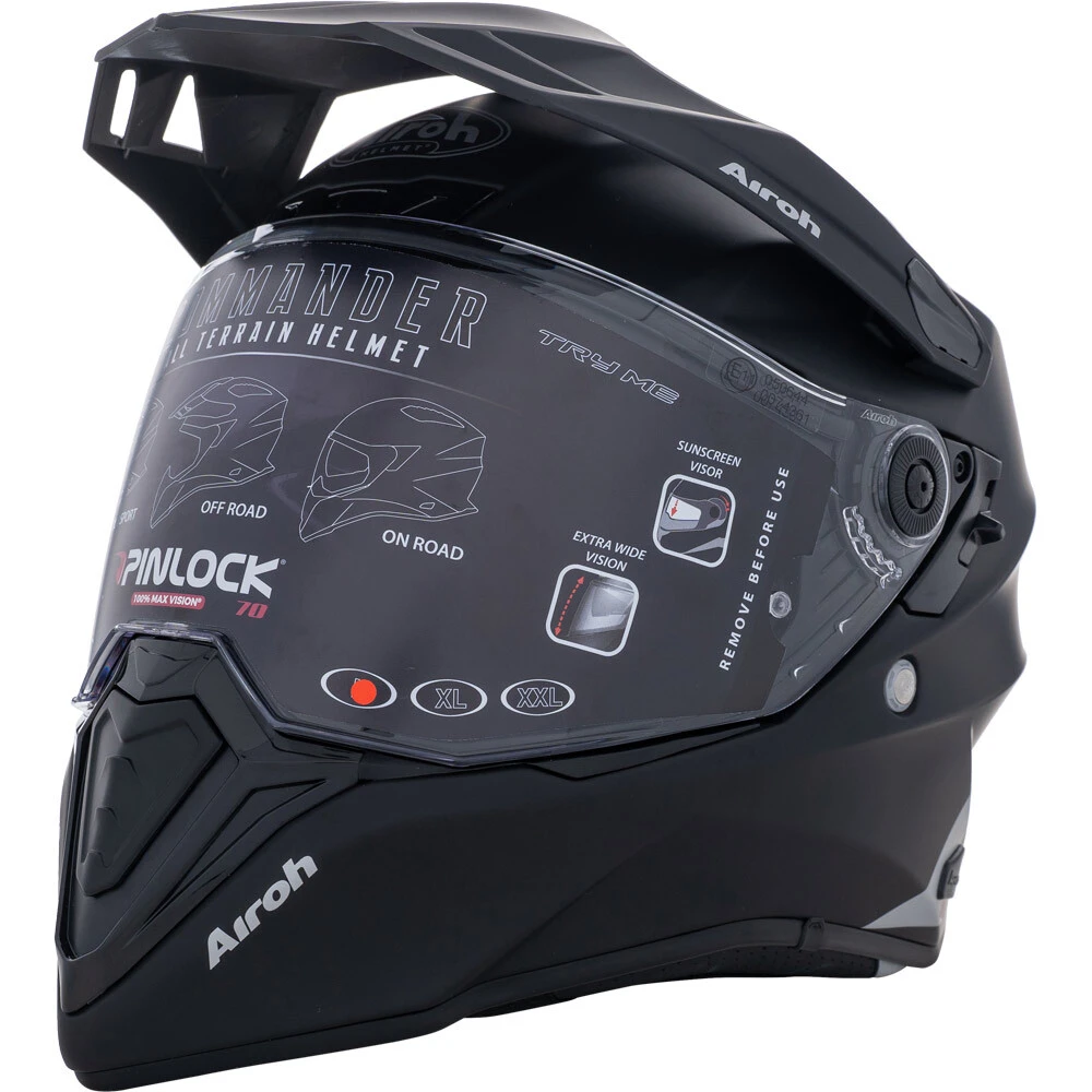 Airoh Commander Solid Matte Black Adventure Helmet 5 Airoh Commander Solid Matte Black Adventure Helmet - Image 3