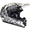 RXT Racer 4 Matte Black/White Kids Helmet -Motocross Equipment HRRAC18 c