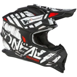 Oneal 2024 2 Series Glitch Black/White Helmet -Motocross Equipment ON0200161 c 1