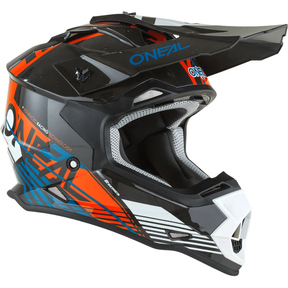 Oneal 2023 2 Series Rush Orange/Blue Kids Helmet 4 Oneal 2023 2 Series Rush Orange/Blue Kids Helmet - Image 2