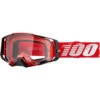 100% Percent Armega Red Clear Goggles -Motocross Equipment ONE 50004 00033