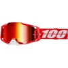 100% Percent Armega C-Bad Red Mirror Goggles