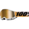 100% Percent Accuri 2 Goggle Shiv True Gold Mirror Goggles -Motocross Equipment ONE 50014 00033