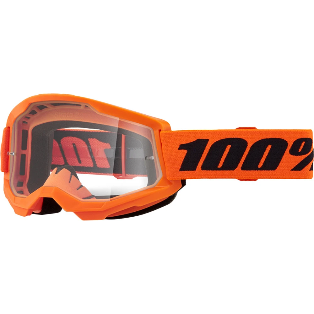 100% Percent Strata 2 Neon Orange Clear Goggles 3 100% Percent Strata 2 Neon Orange Clear Goggles