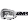 100% Percent Strata 2 White Clear Goggles -Motocross Equipment ONE 50027 00019