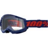 100% Percent Strata 2 Navy Clear Goggles 2 100% Percent Strata 2 Navy Clear Goggles -Motocross Equipment ONE 50027 00021