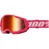 100% Percent Strata 2 Pink Red Mirror Goggles -Motocross Equipment ONE 50028 00017