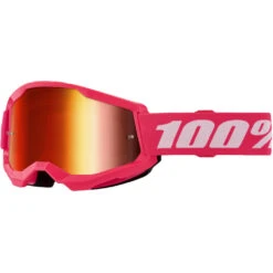 100% Percent Strata 2 Pink Red Mirror Goggles